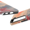 Elegant Cherry Blossom Phone Case - Tough Protection with Scenic Mountain Design