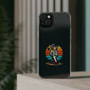 Retro Skeleton Clear Phone Case | Vibrant Design for Trendsetters