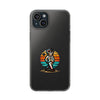 Retro Skeleton Clear Phone Case | Vibrant Design for Trendsetters