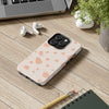 Chic Tough Phone Case with Abstract Blush Spots