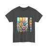 Tropical Floral Unisex Heavy Cotton Tee - Colorful Art Design