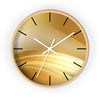 Elegant Gold Wave Wall Clock - Modern Home Decor Accents
