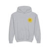 Happy Smile Youth Hoodie, Fun Cozy Sweatshirt, Cute Gift for Kids, Everyday Wear, Birthday Celebration, Cheerful Apparel