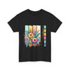 Tropical Floral Unisex Heavy Cotton Tee - Colorful Art Design