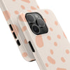 Chic Tough Phone Case with Abstract Blush Spots