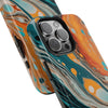 Vibrant Marble Tough Phone Case - Unique Artistic Design for Protection