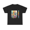 Tropical Floral Unisex Heavy Cotton Tee - Colorful Art Design
