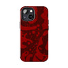 Bold Red Abstract Tough Phone Case - Durable & Unique Protection