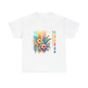 Tropical Floral Unisex Heavy Cotton Tee - Colorful Art Design