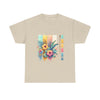 Tropical Floral Unisex Heavy Cotton Tee - Colorful Art Design