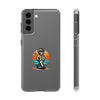 Retro Skeleton Clear Phone Case | Vibrant Design for Trendsetters