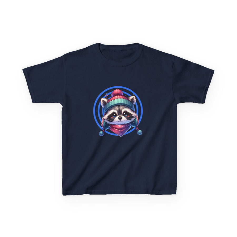 Cute Raccoon Kids Heavy Cotton™ Tee - Fun & Playful Shirt for Little Adventurers
