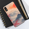 Elegant Cherry Blossom Phone Case - Tough Protection with Scenic Mountain Design
