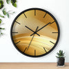 Elegant Gold Wave Wall Clock - Modern Home Decor Accents