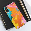 Vibrant Abstract Tough Phone Case | Colorful Protective Cover for Trendsetters