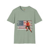 USA Flag Teens T-Shirt, Comfort Summer Wear, Trendy Fashion Tee, Softstyle Tee, Unisex Tee