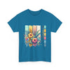 Tropical Floral Unisex Heavy Cotton Tee - Colorful Art Design