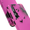 Halloween Bat Pattern Tough Phone Case - Pink Spooky Protection