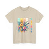 Tropical Floral Unisex Heavy Cotton Tee - Colorful Art Design