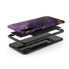 Elegant Purple Marble Tough Phone Case with Gold Accents