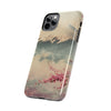 Mountain Blossom Tough Phone Case - Durable Phone Protector with Cherry Blossom and Scenic Design