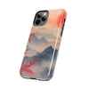 Elegant Cherry Blossom Phone Case - Tough Protection with Scenic Mountain Design