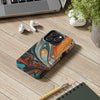 Vibrant Marble Tough Phone Case - Unique Artistic Design for Protection