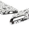 Trendy Tough Phone Case with Black Polka Dots