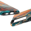 Vibrant Marble Tough Phone Case - Unique Artistic Design for Protection