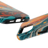 Vibrant Marble Tough Phone Case - Unique Artistic Design for Protection