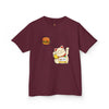 Kids T-Shirt - Funny Cat Sleeping with Burger Dreaming - Perfect Gift for Kids