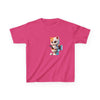 Humorous Kids Cotton Tee with Cute Cat on Toilet Design