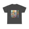 Tropical Floral Unisex Heavy Cotton Tee - Colorful Art Design